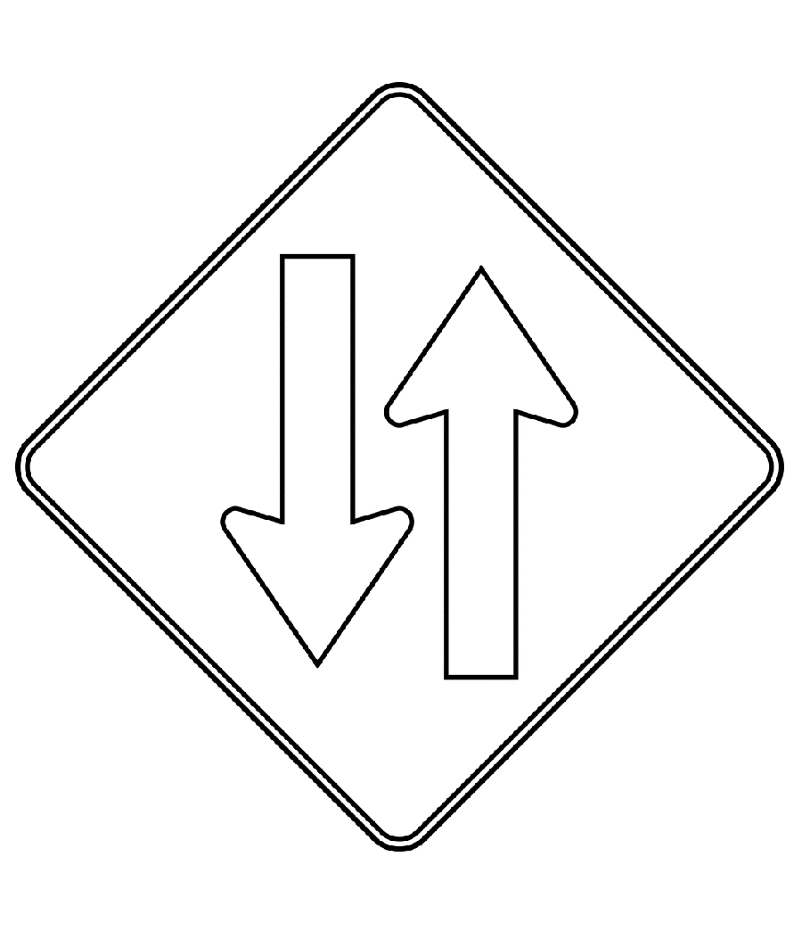 Two Ways Traffic Sign