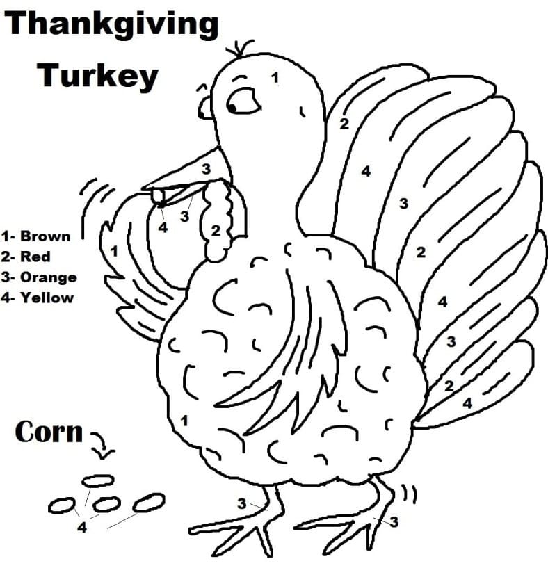 Ugly Turkey Color by Number