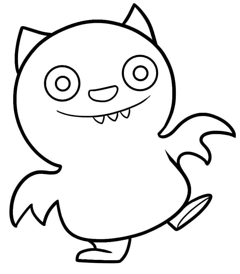UglyDolls Lucky Bat Coloring Page - Free Printable Coloring Pages for Kids