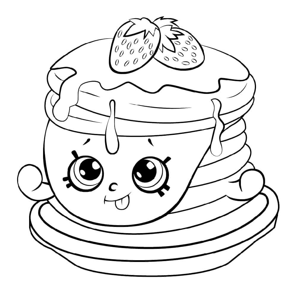 Ultra Rare Strawberry Pancake Shopkin Coloring Page Free Printable Coloring Pages For Kids