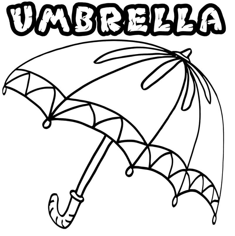 Umbrella Coloring Page Free Printable - Debora Milke