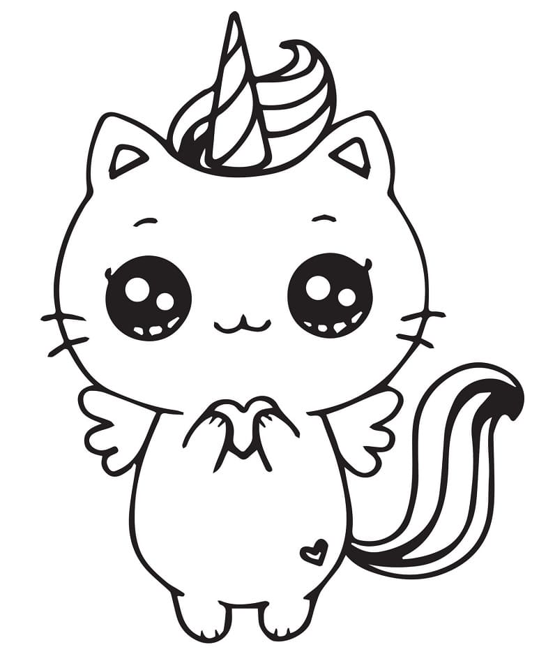 unicorn cat crayola coloring page free printable coloring pages for kids