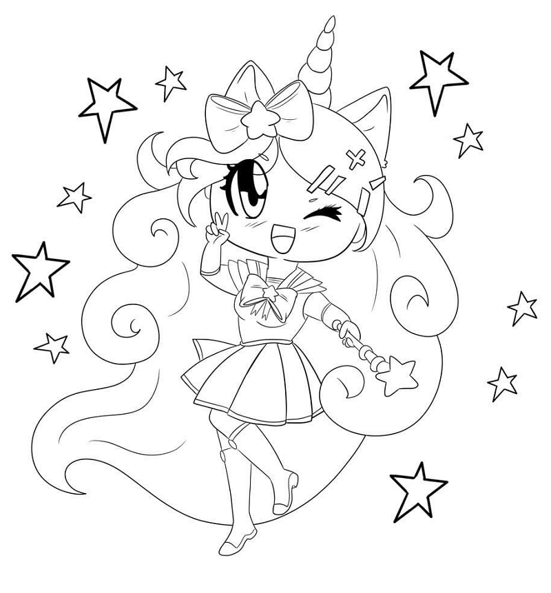 unicorn girl coloring page free printable coloring pages for kids
