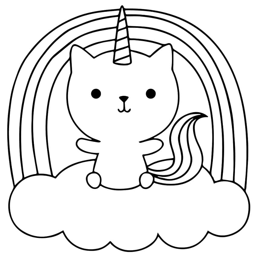 unicorn kitty coloring page free printable coloring pages for kids