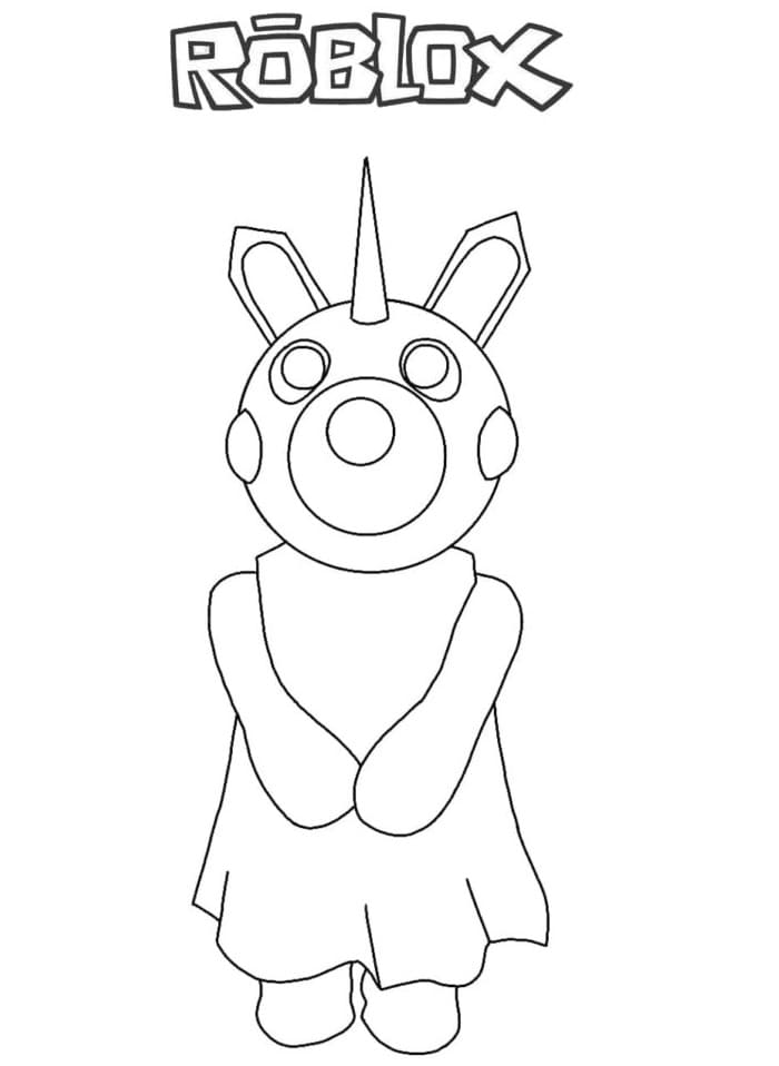 Piggy Roblox Zizzy Coloring Pages.