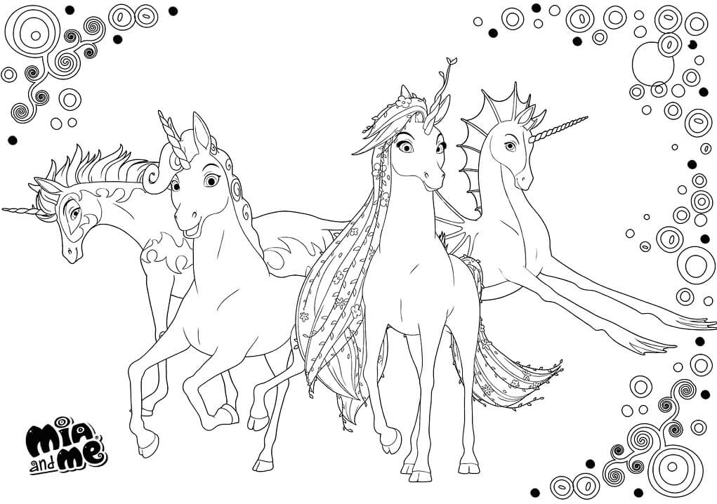 Unicorns From Mia And Me Coloring Page Free Printable Coloring Pages For Kids