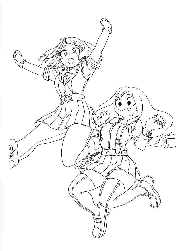 Tsuyu Asui Coloring Pages Coloring Pages