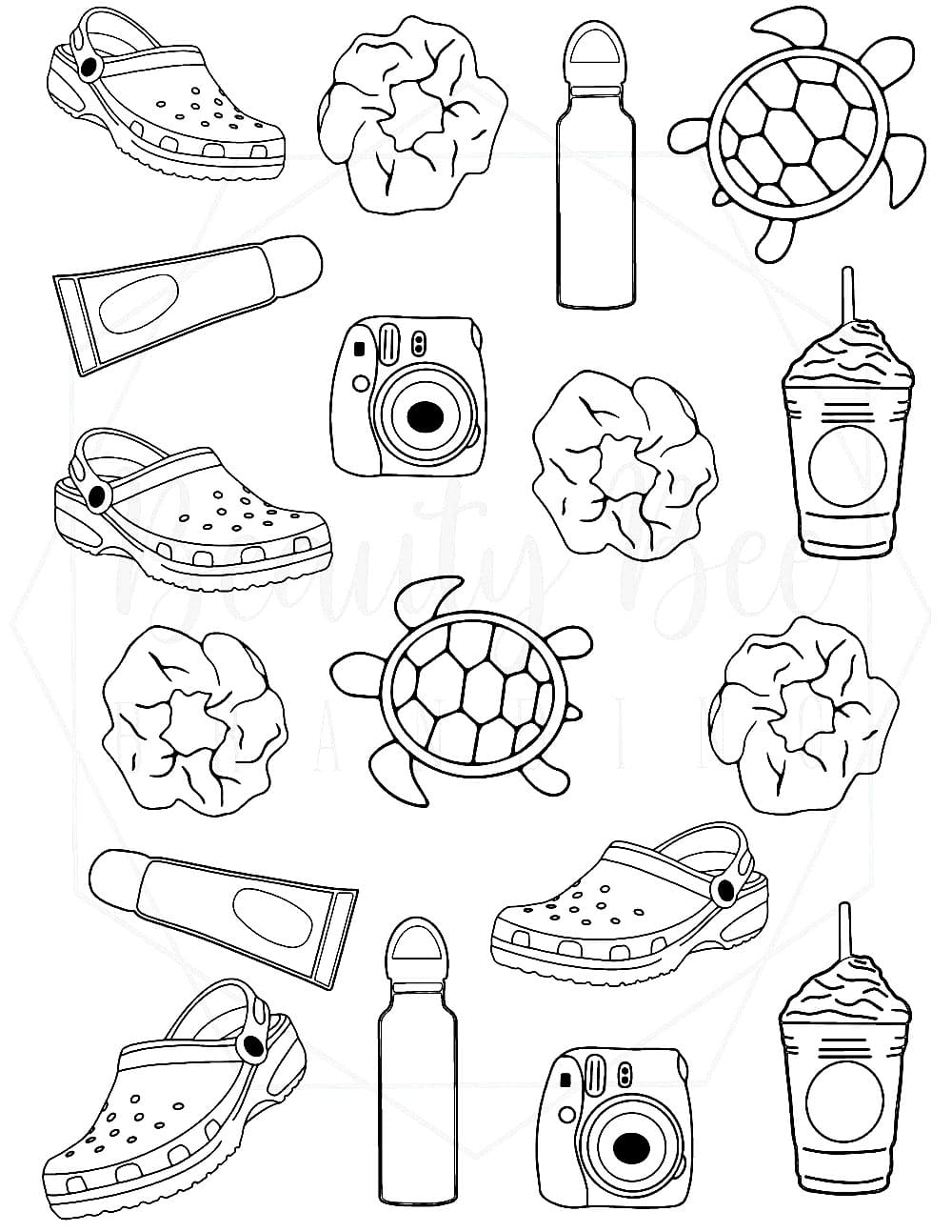 VSCO Stickers Coloring Page   Free Printable Coloring Pages for Kids