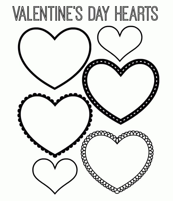 Valentines Day Coloring Pages Hearts