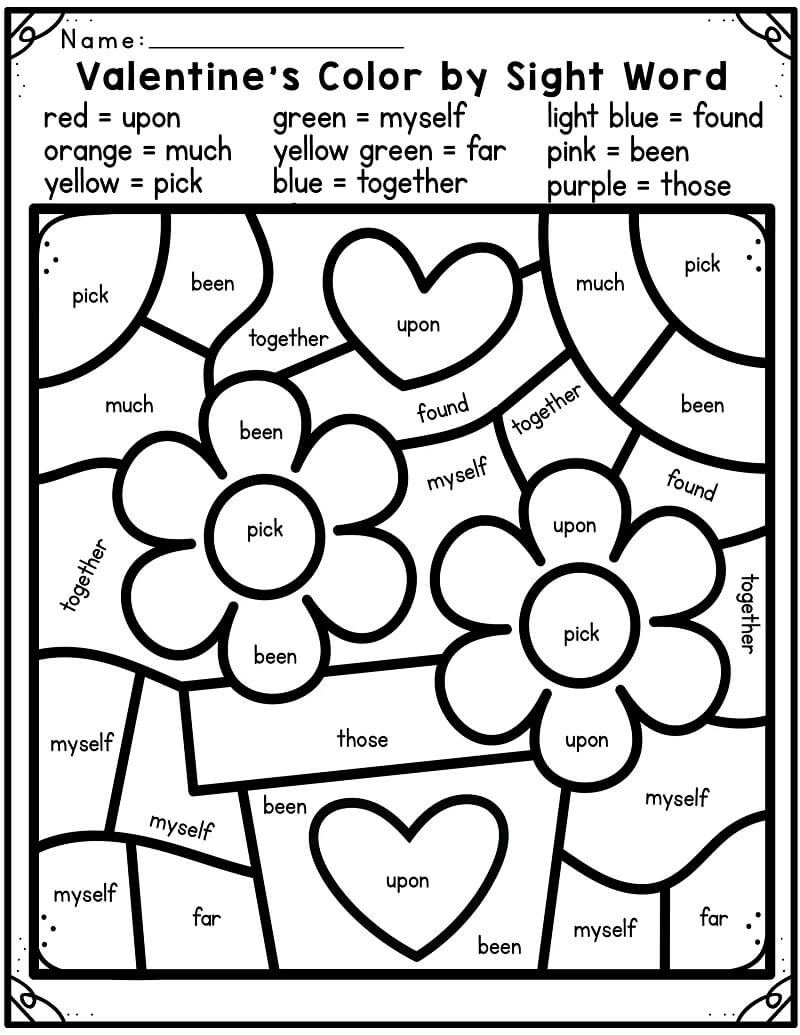 dolch sight words worksheets