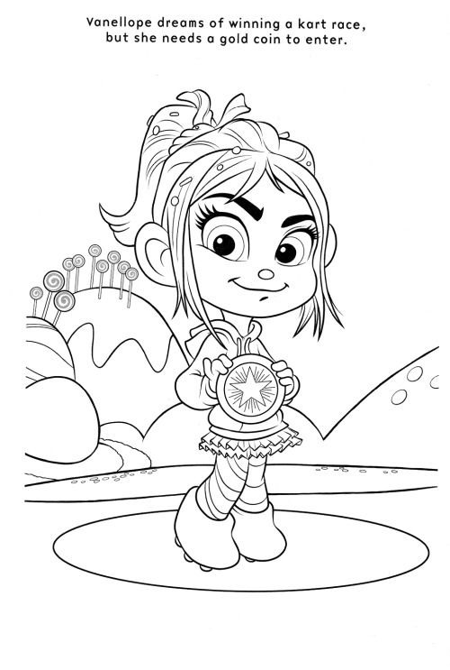 Vanellop And Gold Medal Coloring Page Free Printable Coloring Pages For Kids