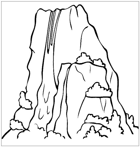 Venezuela Angel Falls Coloring Page - Free Printable Coloring Pages for