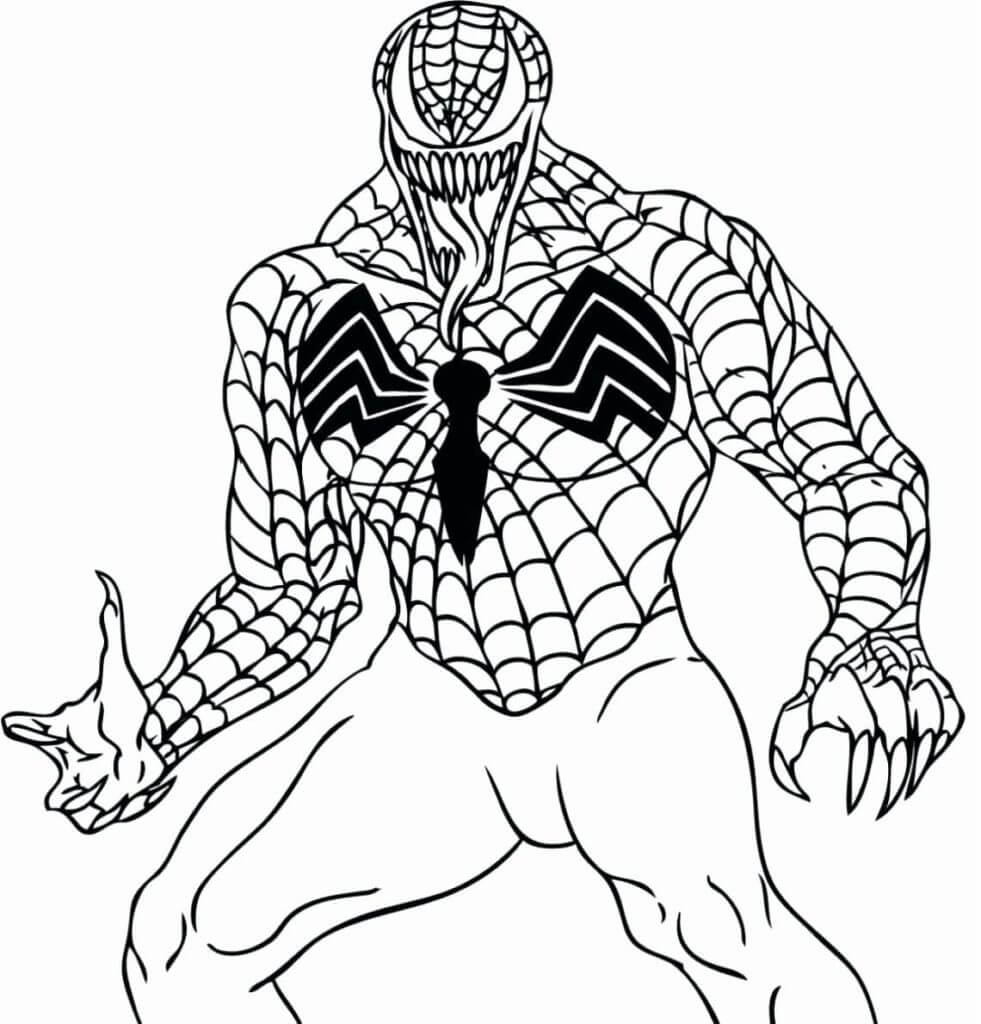 Venom possesses Spider Man Coloring Page   Free Printable Coloring ...
