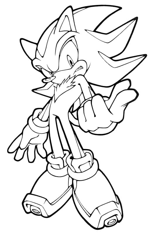 Shadow The Hedgehog Coloring Page