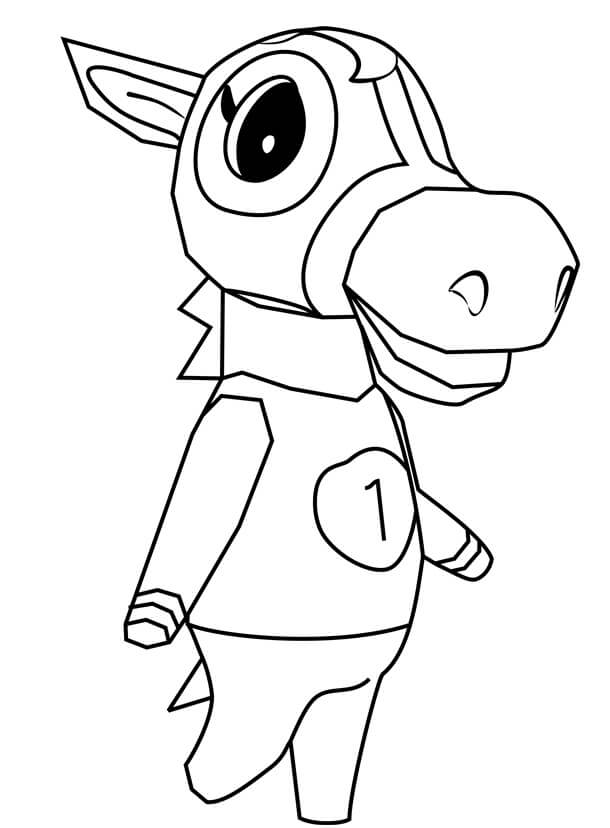 Zell from Animal Crossing Coloring Page - Free Printable Coloring Pages