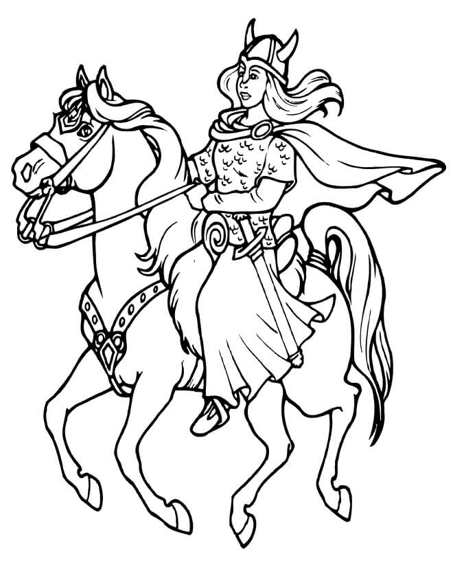 viking on horse coloring page  free printable coloring