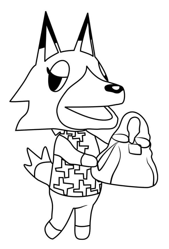 Vivian from Animal Crossing Coloring Page - Free Printable Coloring Pages  for Kids
