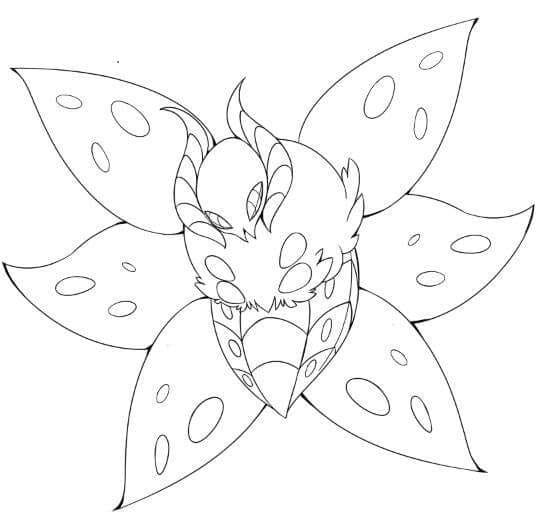 volcarona coloring page easy pokemon ready for download