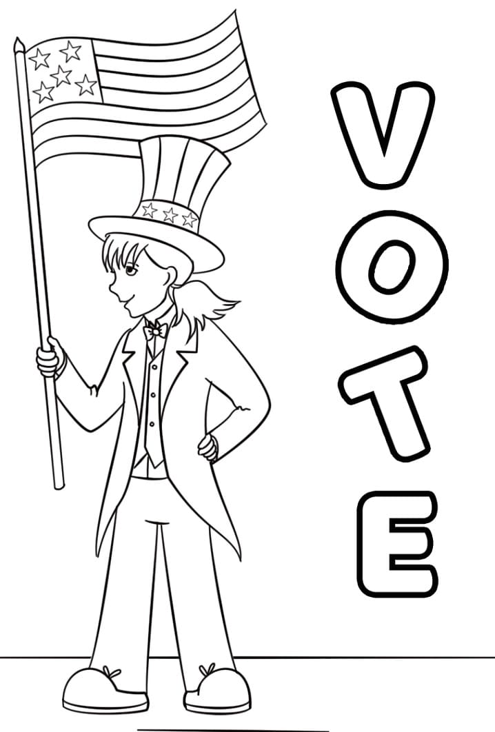 Free Voting Coloring Pages