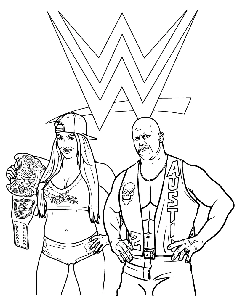 WWE Coloring Page-06