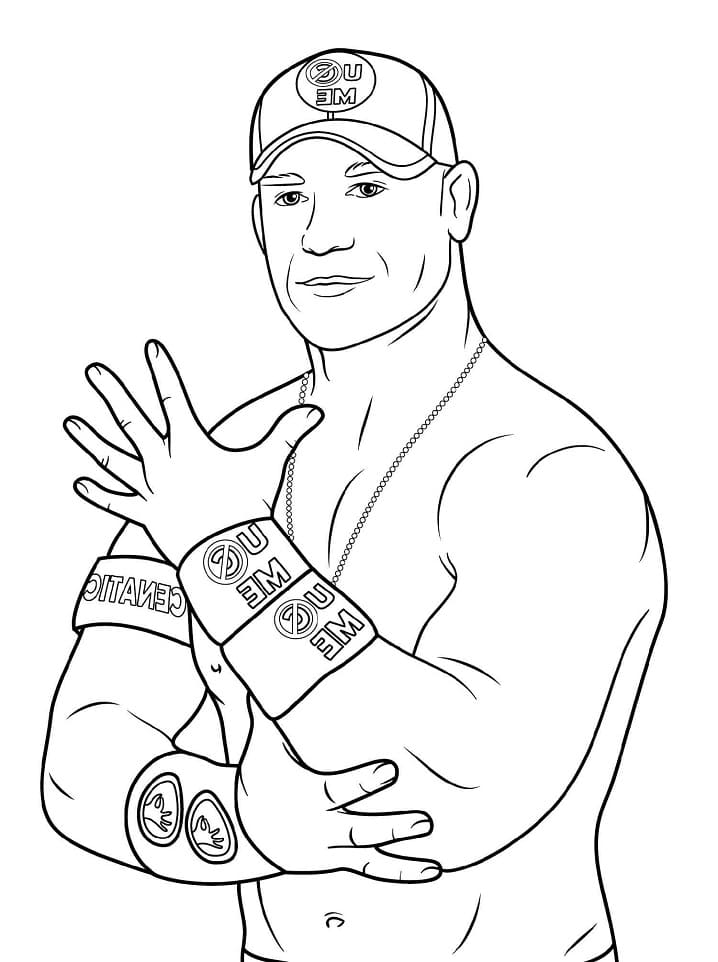WWE John Cena Coloring Page - Free Printable Coloring Pages for Kids