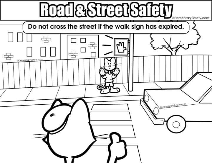 Walk Sign Crossing Street