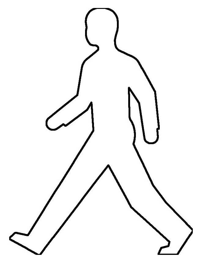 people walking coloring pages