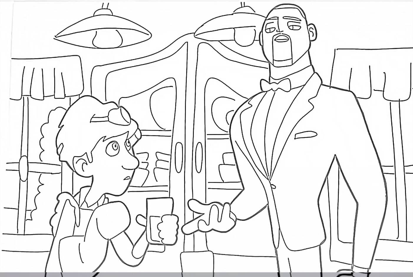 Killian Spies In Disguise Coloring Page - Free Printable Coloring Pages