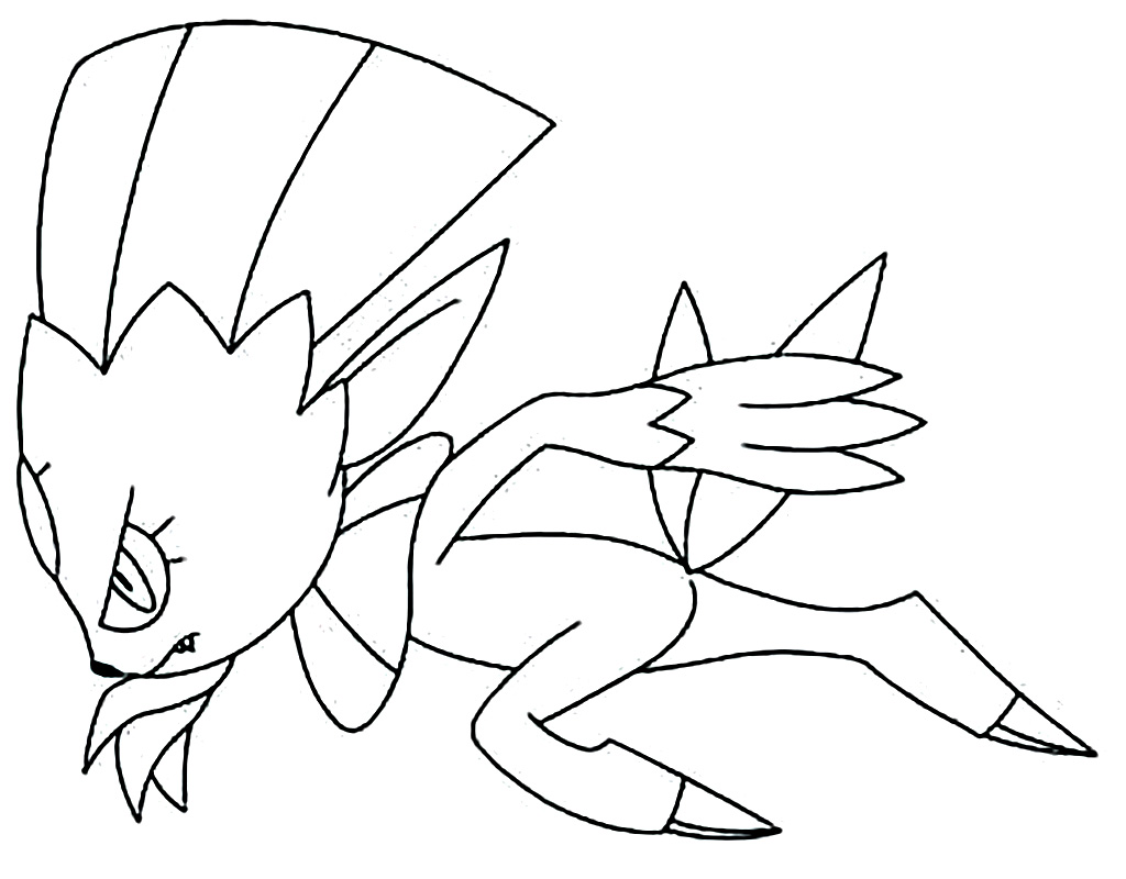 coloring pages weavile pokemon