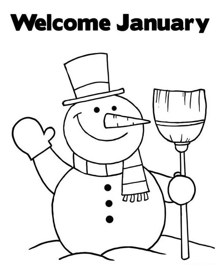 Hello January Coloring Page - Free Printable Coloring Pages For Kids