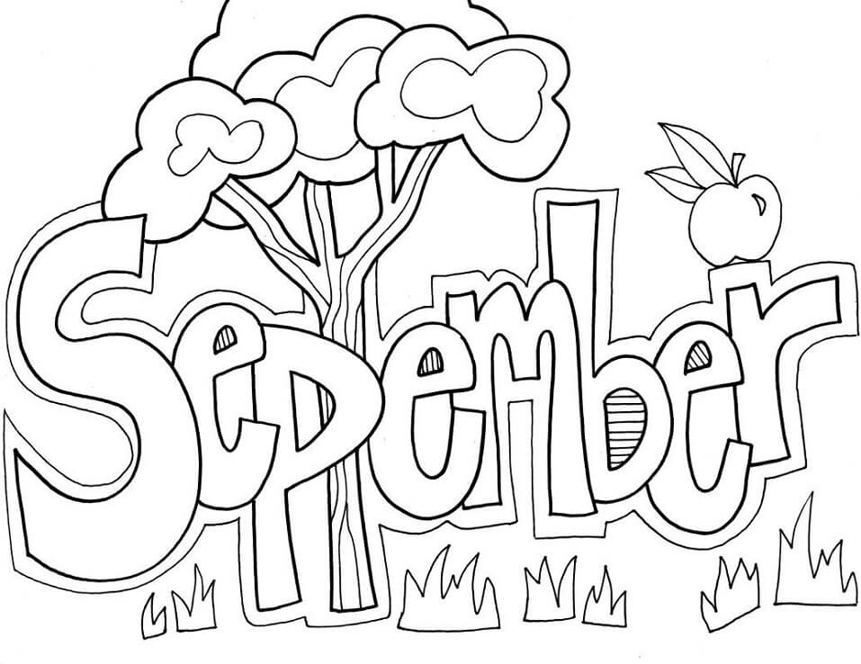 September Month Coloring Pages