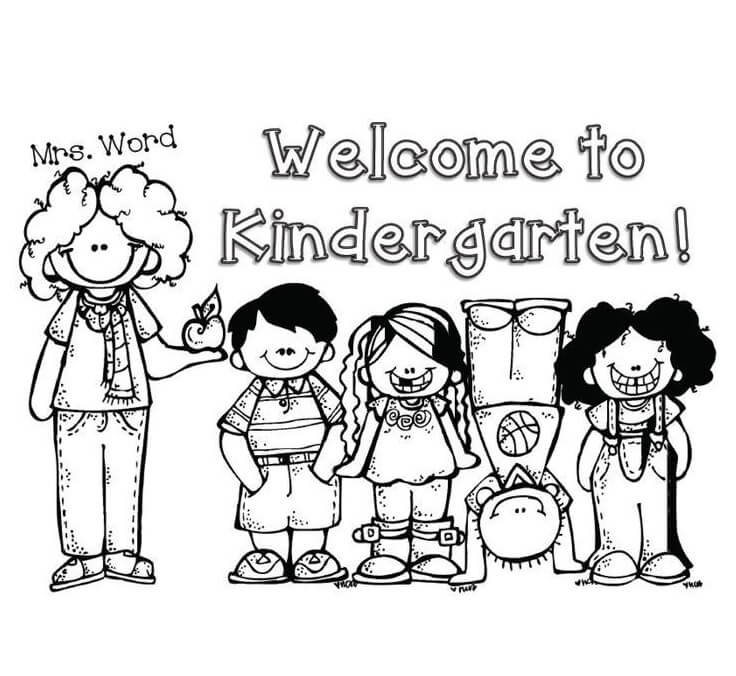 welcome to kindergarten coloring page free printable coloring pages for kids