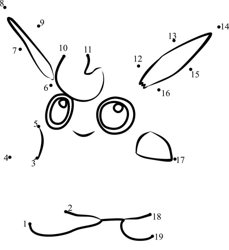 Wigglytuff Pokemon Dot To Dot Coloring Page Free Printable Coloring Pages For Kids