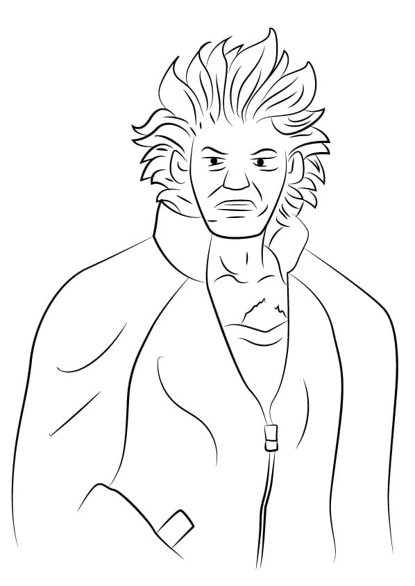 Will Powers from Ace Attorney Coloring Page - Free Printable Coloring