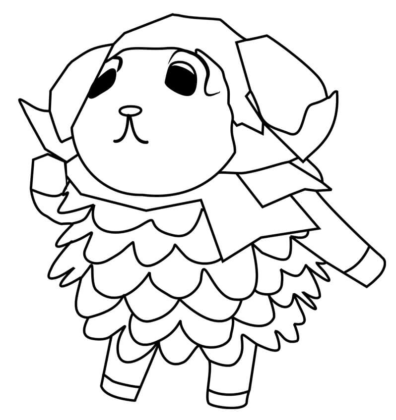 Willow from Animal Crossing Coloring Page - Free Printable Coloring ...