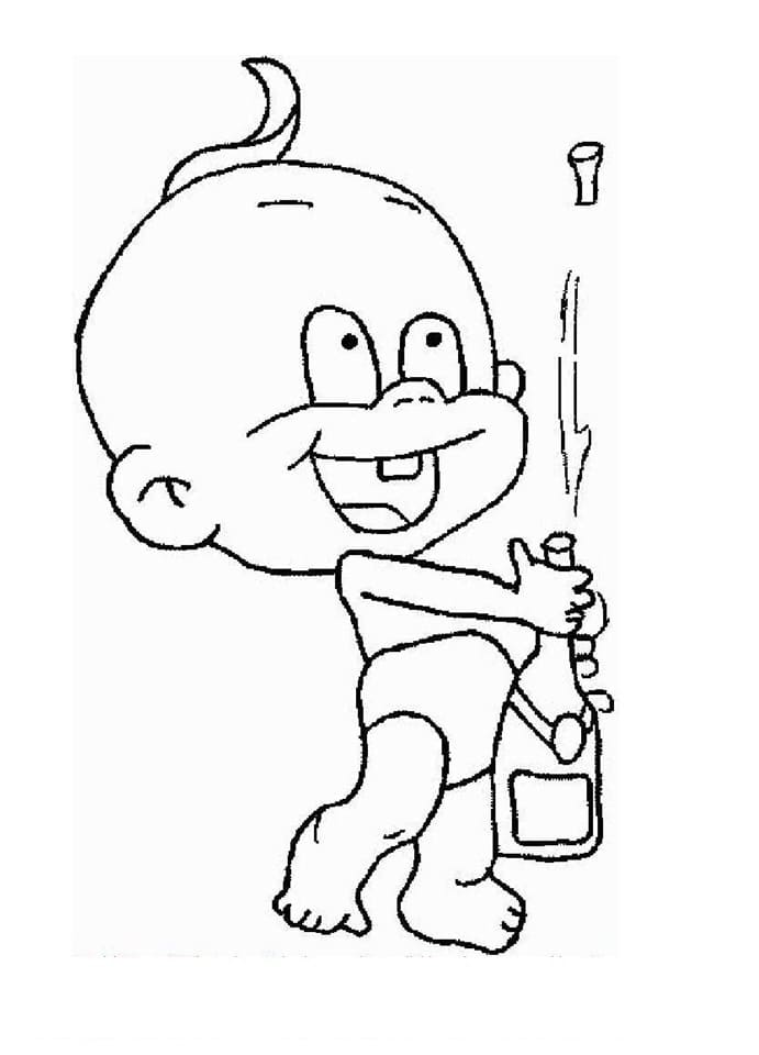 Hungry Kid Winni Windel Coloring Page - Free Printable Coloring Pages