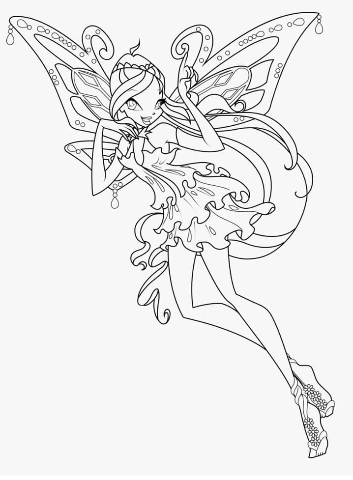 Winx Club Enchantix 1 Coloring Page Free Printable Coloring Pages For Kids