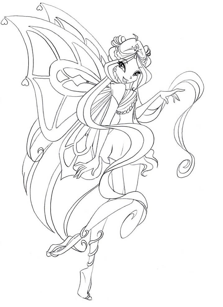 Bloom Winx Club Enchantix Coloring Page - Free Printable Coloring Pages ...
