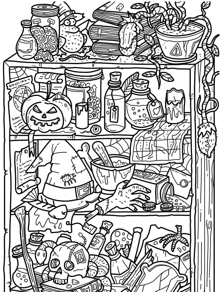 Witch Cupboard Doodle