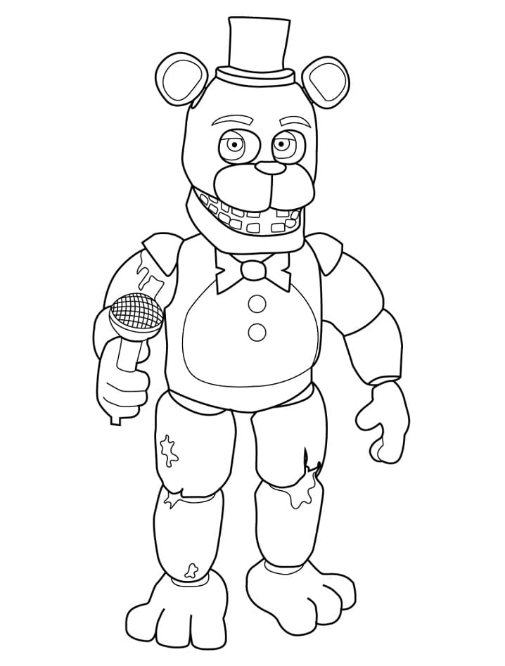 toy freddy coloring pages