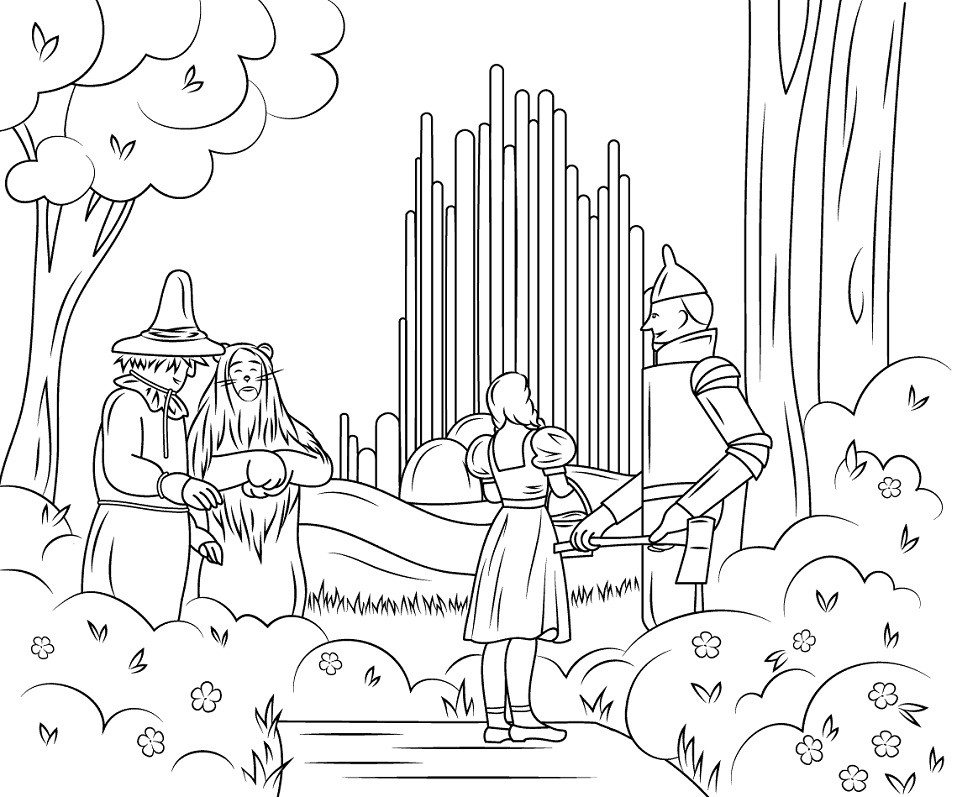 Wizard Of Oz Emerald City Coloring Page Free Printable Coloring Pages For Kids