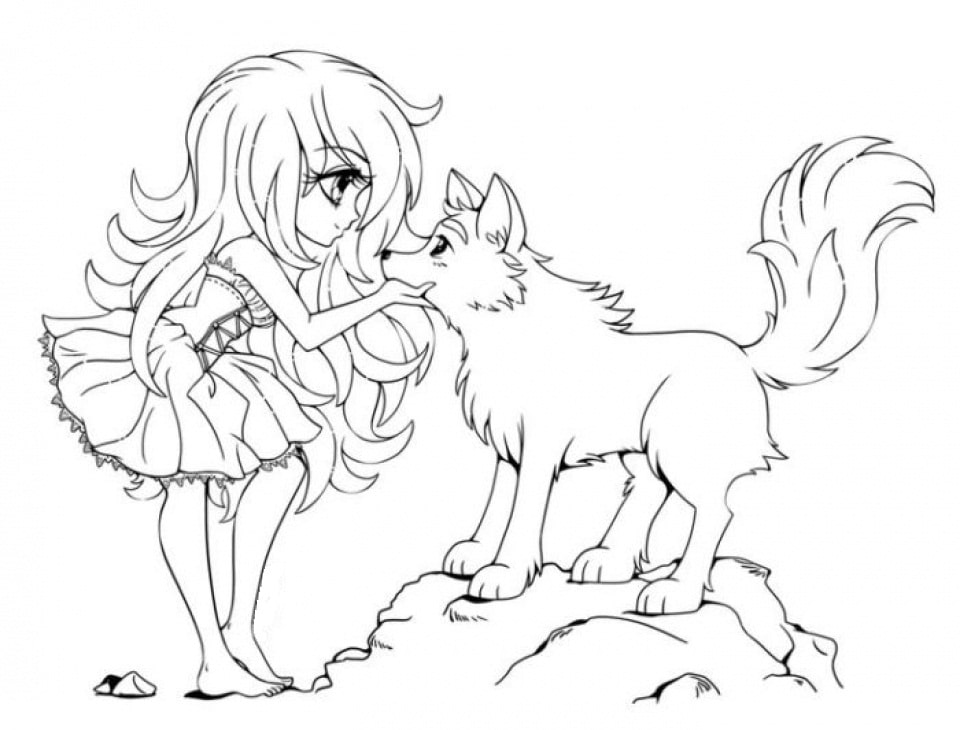 Download Wolf Girl Coloring Page Free Printable Coloring Pages For Kids