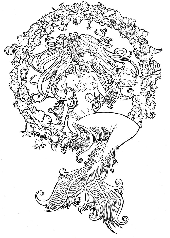 Share More Than 124 Anime Mermaid Coloring Pages Latest Vn