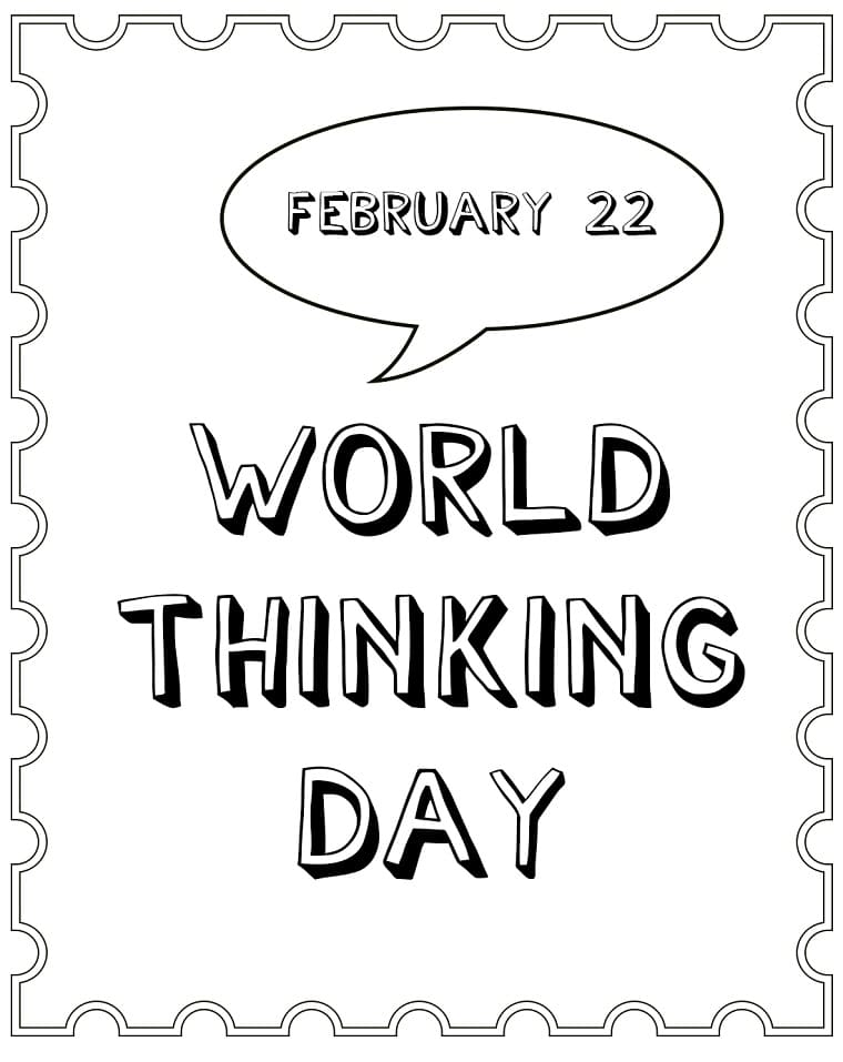 World Thinking Day to Color