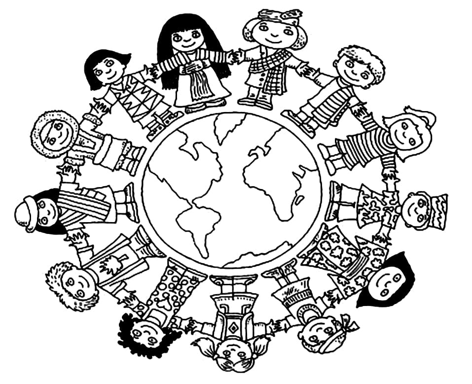 World Thinking Day To Print Coloring Page Free Printable Coloring