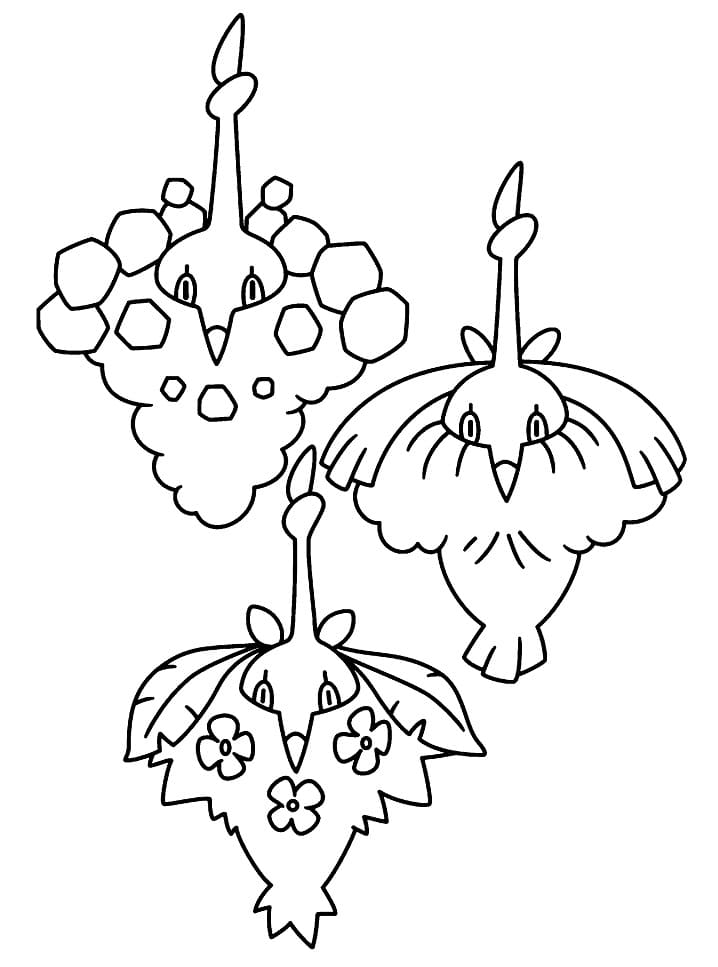 wormadam coloring pages for children pokemon