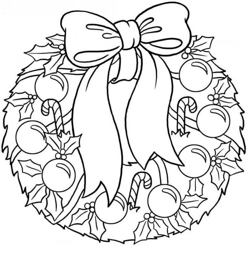 Wreath 3 Coloring Page