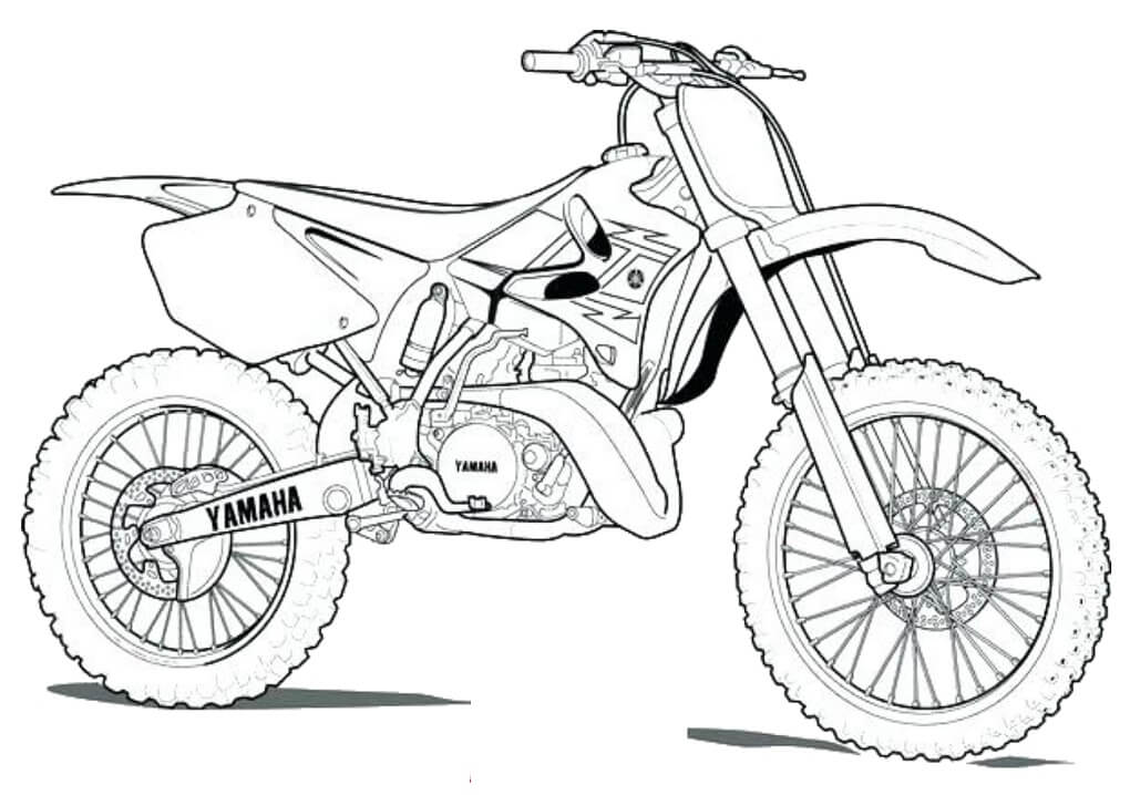 Cool Dirt Bike Coloring Page - Free Printable Coloring Pages for Kids