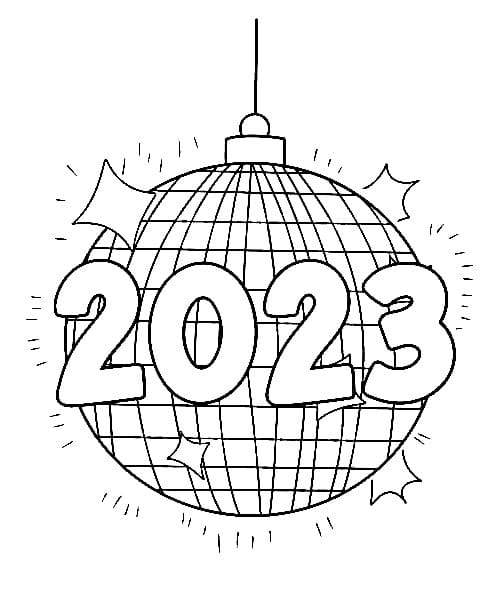Year 2023 with Disco Ball