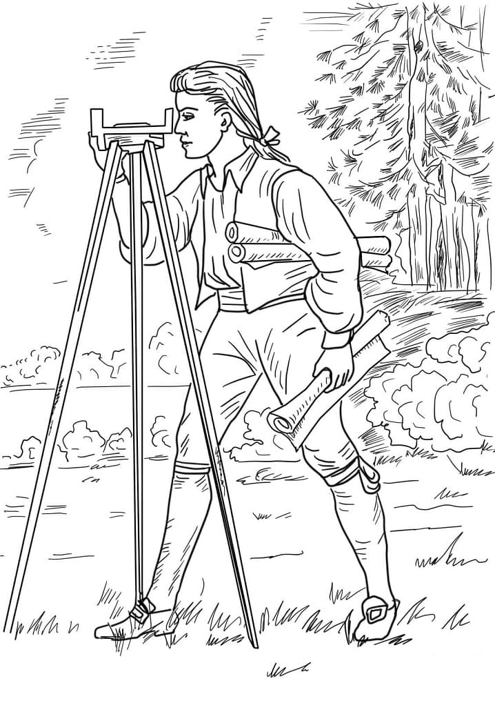 Young George Washington Surveyor and Mapmaker